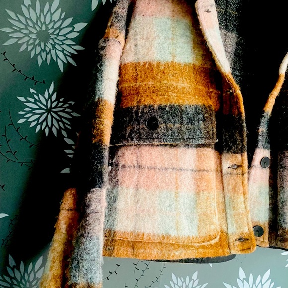 Zara cropped wool plaid jacket - Picture 3 of 4